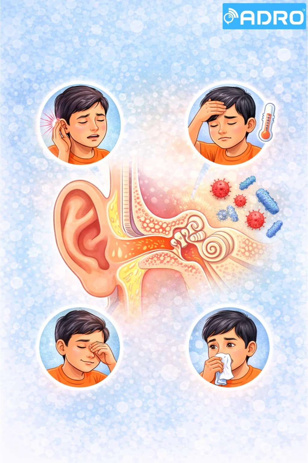6 Symptoms of middle ear infections